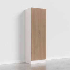 Armário Multiuso 2 Portas 70cm com Rodapé Ipanema Cabecasa Madeiramadeira Acácia/Branco