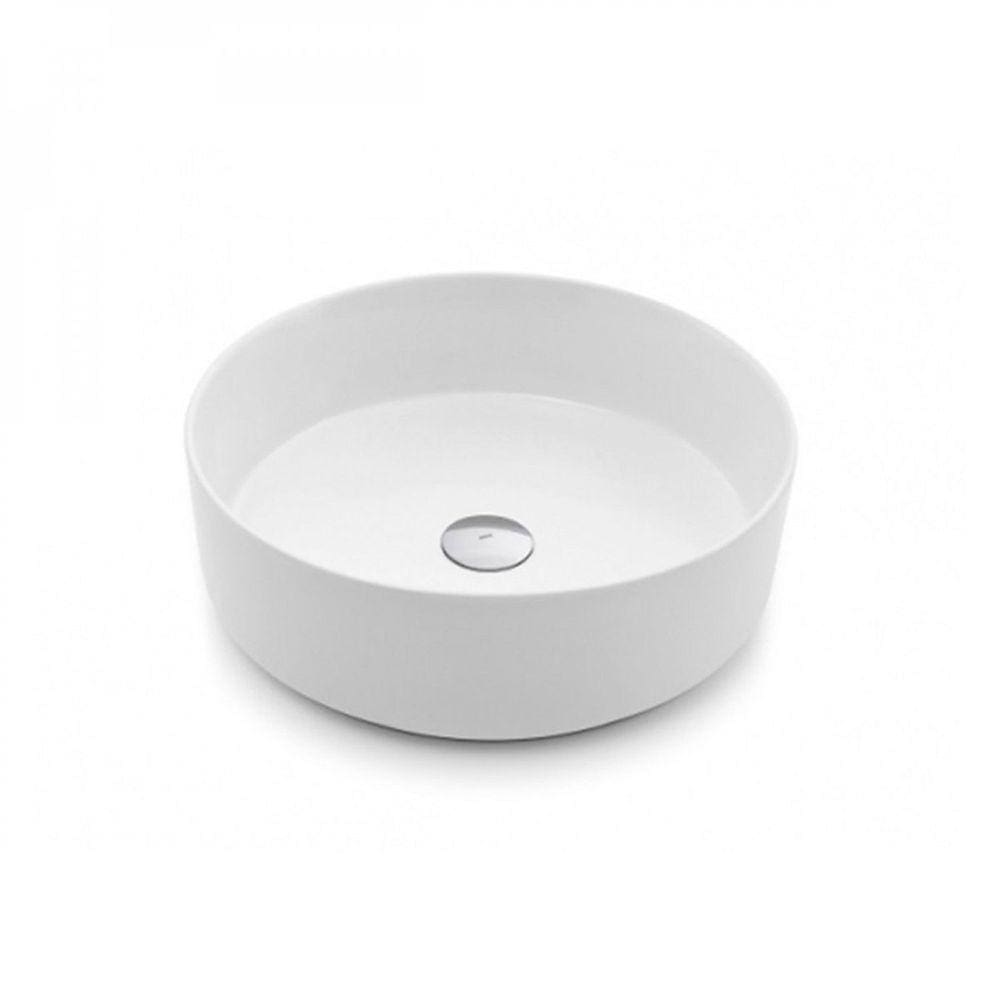 Cuba de Apoio Redonda 36cmx12cm Arte Docol Branco