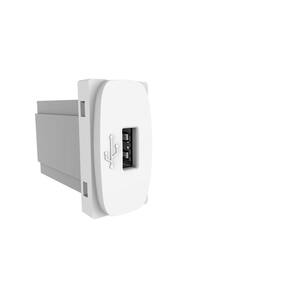 Módulo tomada USB 2A Bivolt 1 Módulo Gracia Alumbra Branco