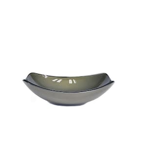 Cuba de Vidro para Lavatório Oval Chanfrada 46cm Ouro Envelhecido