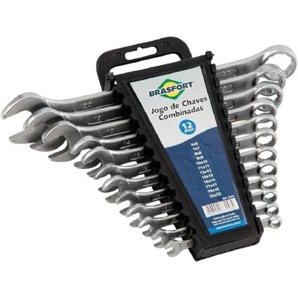 Kit De Chave Combinada Com 12 Peças De 6 A 22mm Brasfort [f002]