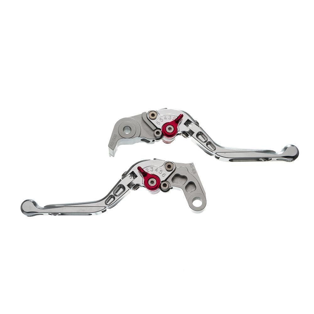 Manete Moto X Super Bike Par C- Regulagens 3-4dedos Prata Ya [f016]