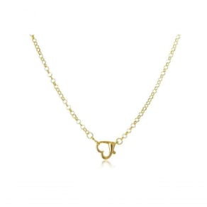 Pulseira Com Design De Elos Finos E Fecho De Coração Folheado Em Ouro 18k [f027]