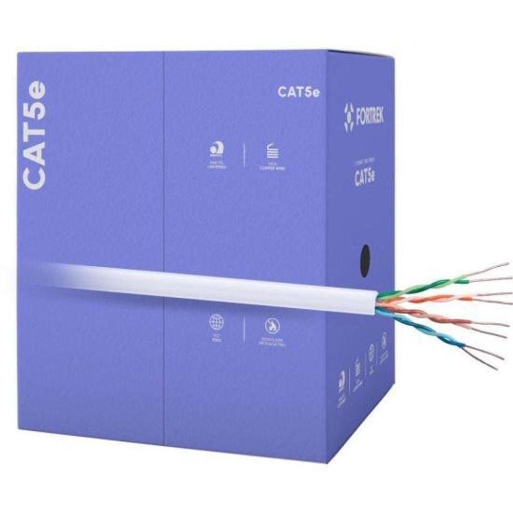 Cabo De Rede Cat5e 305m Fortrek Fk500c Cmx Branco - Cx - 305 [f002]
