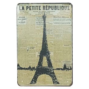 Placa De Metal París Torre Eiffel