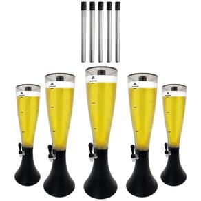 Kit com 5 Torres de Chopp Marcbeer 2,5 Litros e 5 Refis Extra - Marchesoni