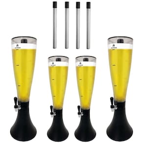Kit com 4 Torres de Chopp Marcbeer 3,5 Litros e 4 Refis Extra - Marchesoni
