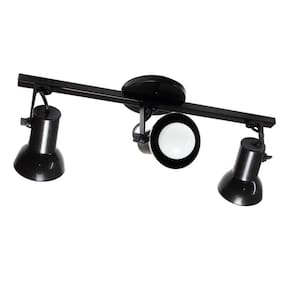 Spot Poli Trilho 3 Lâmpadas 19x13x50cm Preto