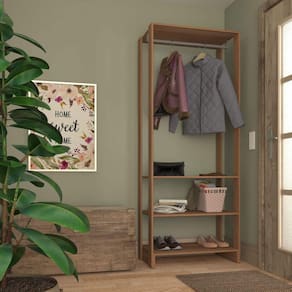 Módulo para Closet 1 Cabideiro 3 Prateleiras Yes Nova Mobile Montana