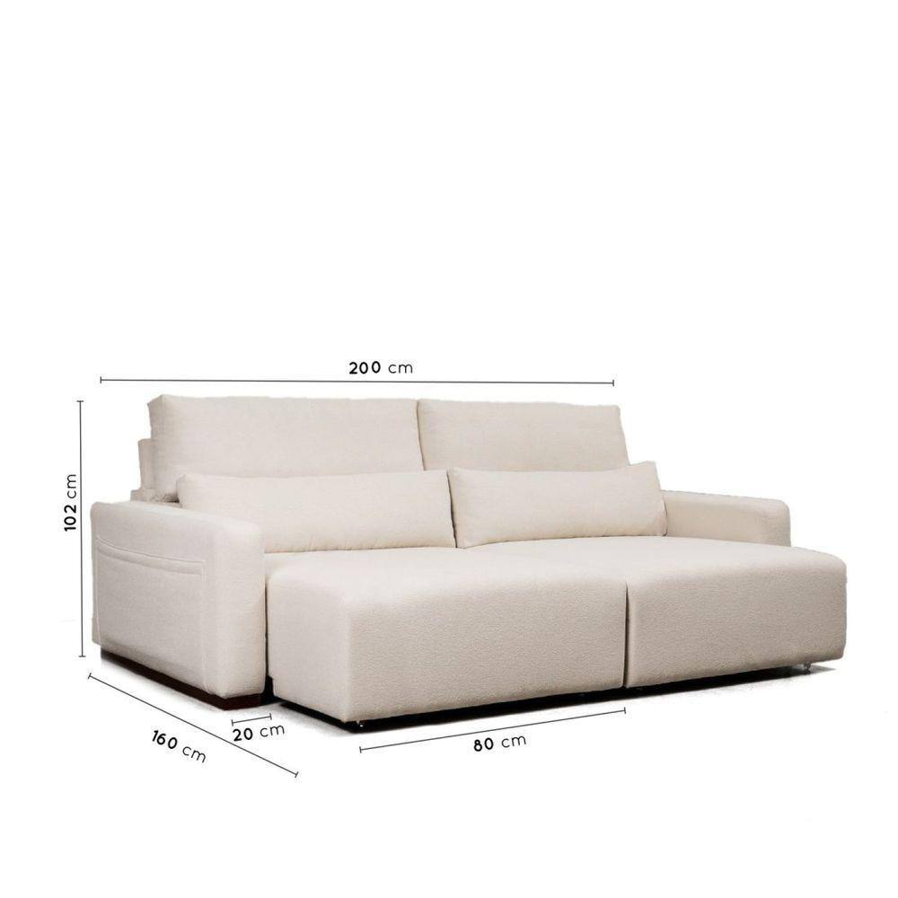 Sofá Essence Retrátil 3 Lugares 200cm CabeCasa | Casas Bahia