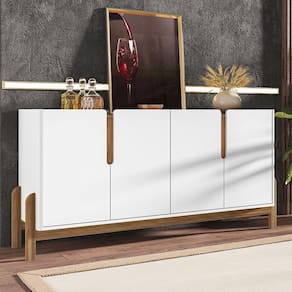 Buffet 170cm 4 Portas Lizz Casa D Branco/Cedro