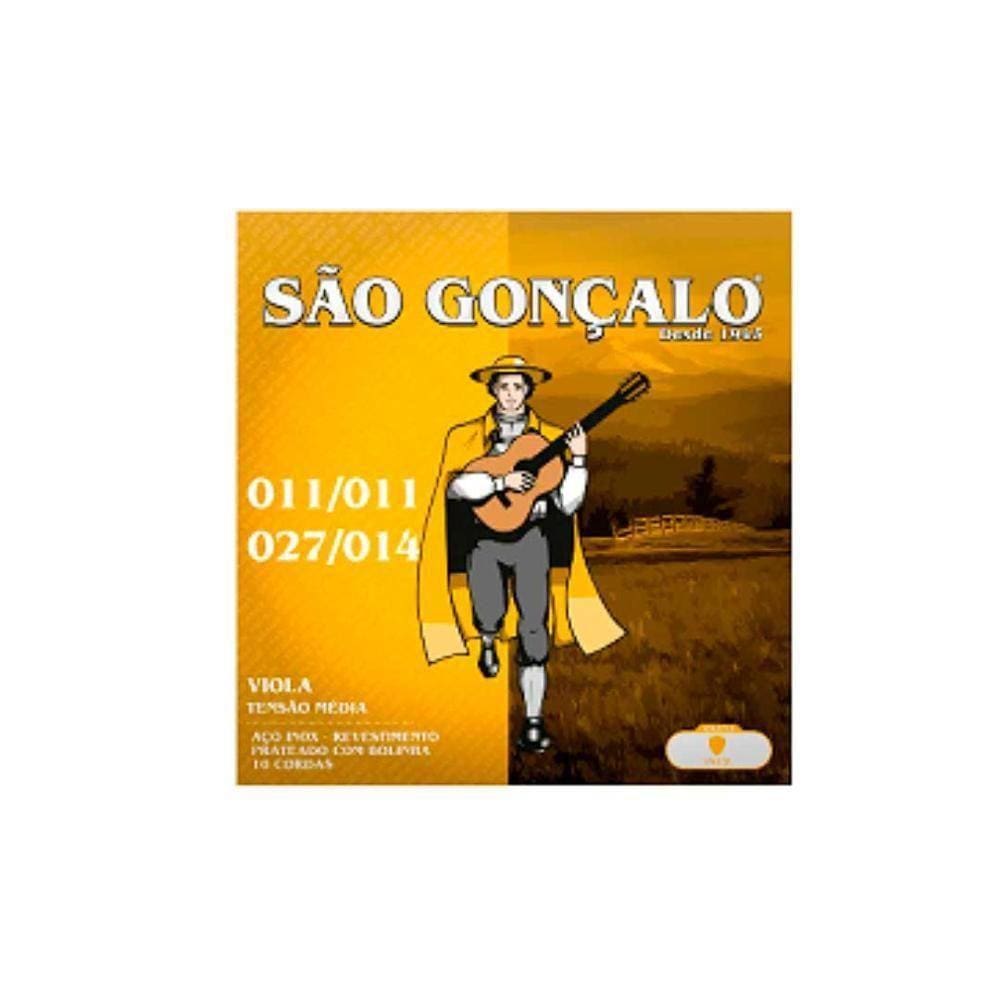 Encordoamento P-viola Caipira 011 - .027 - .011 - .014 Tensão Média São Gonçalo [f108]