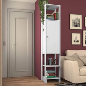 Estante 1 Porta 3 Nichos Yes Nova Mobile Branco