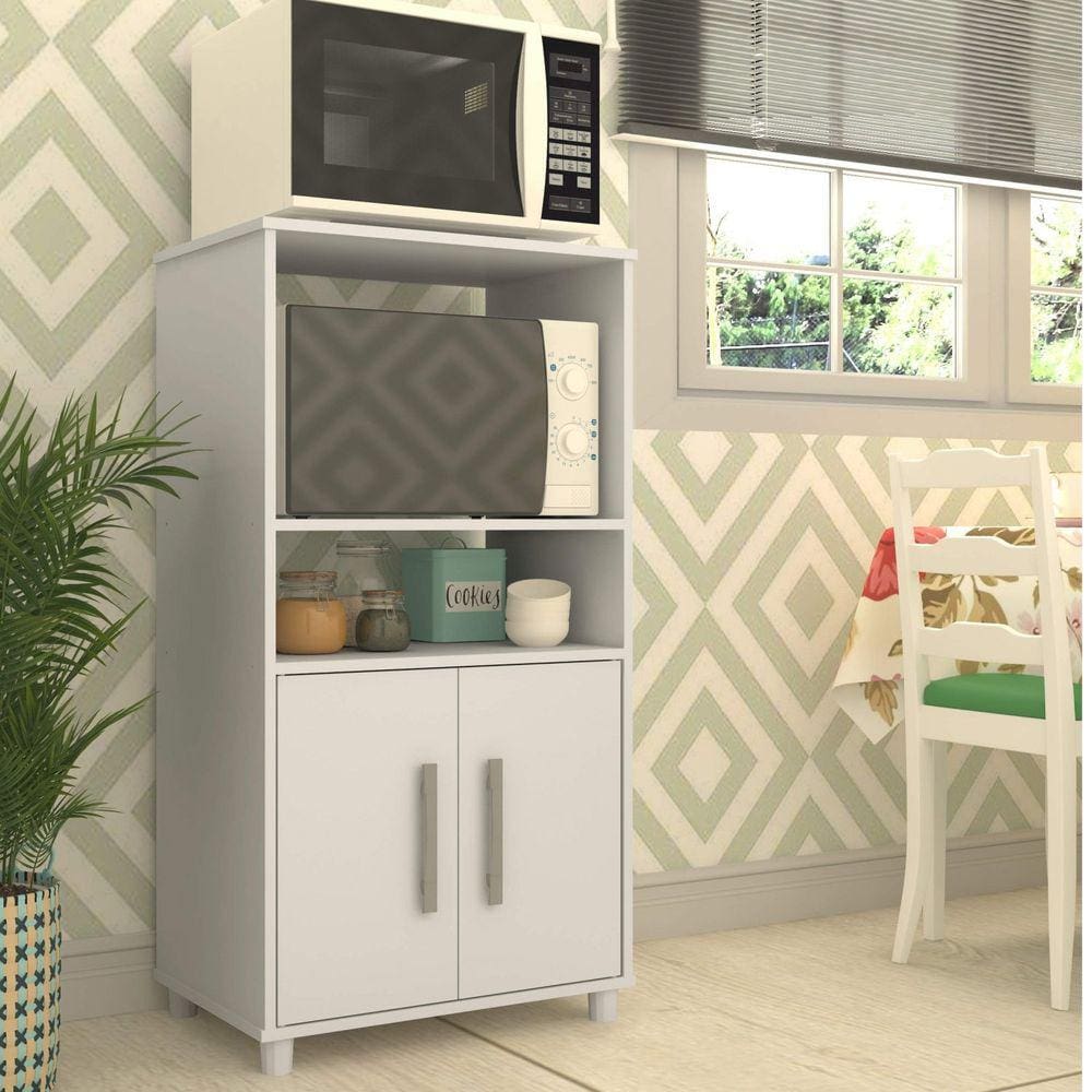 Balcão Para Cozinha 2 Portas 2 Nichos Nova Mobile Branco