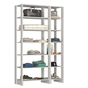 Closet Modulado 2 Peças 12 Nichos Yes Nova Mobile Branco
