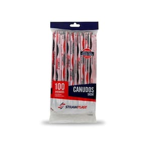 Canudo Plast 1 A 1 Para Refri Com 100 - Stralplast