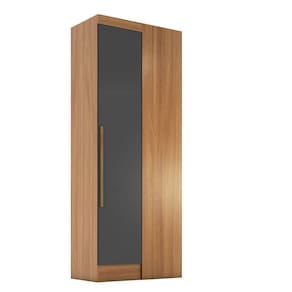 Módulo para Guarda-roupa Smart Canto 1 Porta Espresso Móveis Cinamomo/Cinza