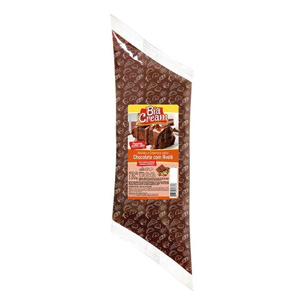 Recheio Forneável Chocolate e Avelã 1,01kg - Bia Cream