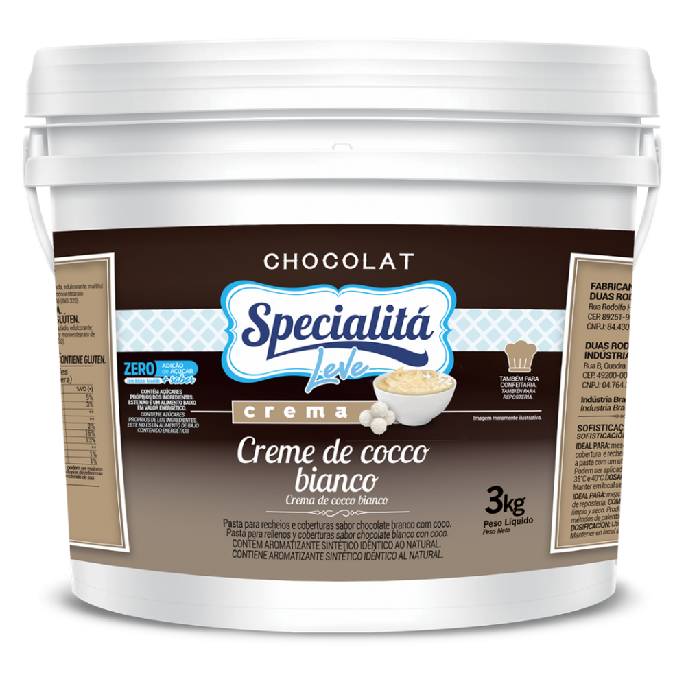 Specialita Crema ( Creme de Coco Bianco ) 3kg - Duas Rodas