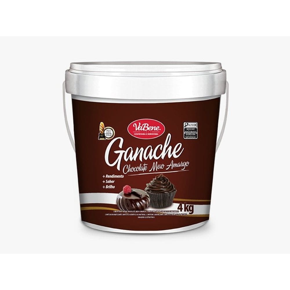 Ganache Chocolate Meio Amargo 4kg - Vabene