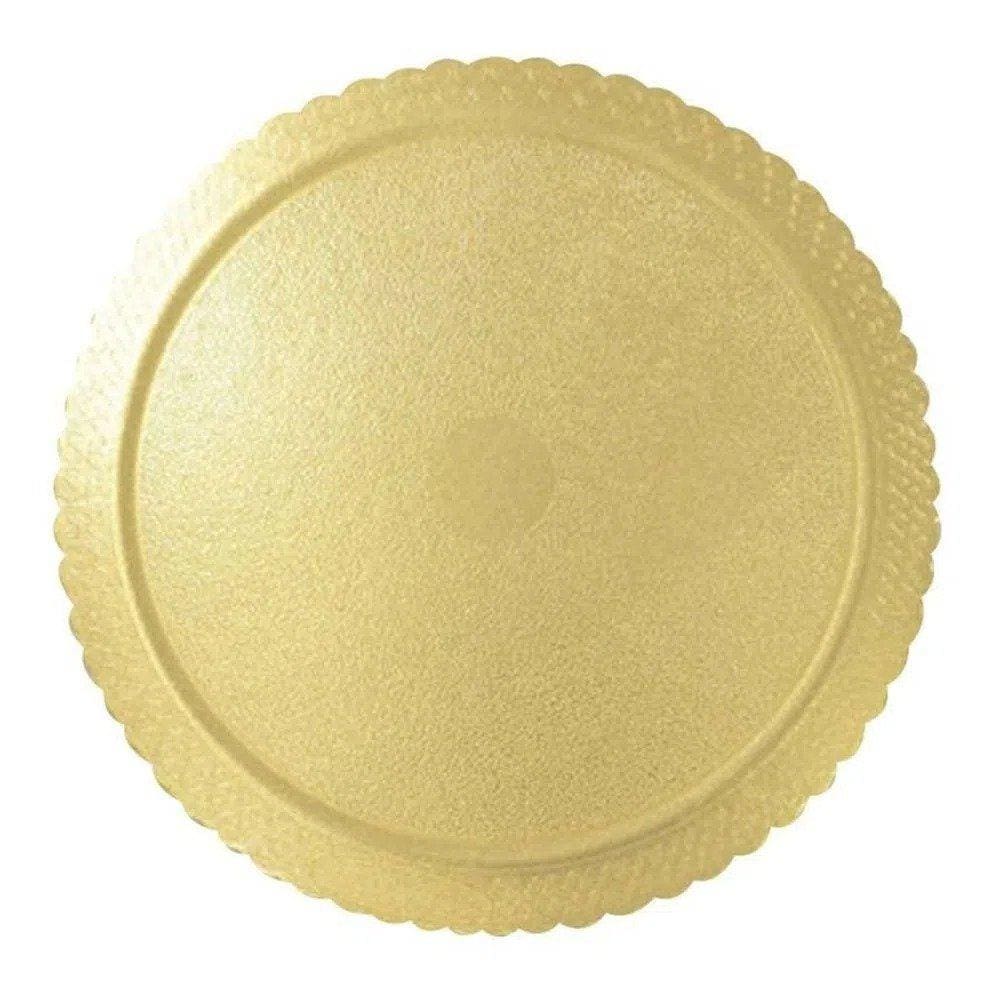 Base Cakeboard Redondo Ouro Com 10 - Ultrafest