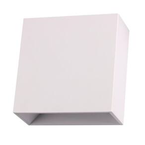 Arandela Cubo l12cm c12cm a5,2cm 1xled Integrado 4w 3000k 260lm Ip65 Branco