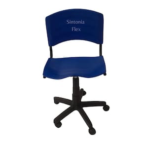 Cadeira iso giratoria desmontável com regulagem de altura azul