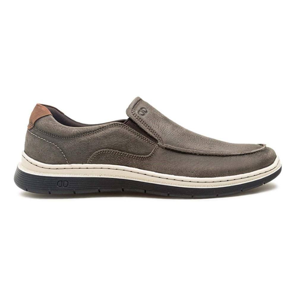 Sapatênis Slip On De Couro Democrata Masculino Easy Leave 245201 - 37 - Grafite