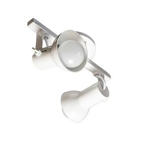 Spot Poli Trilho 2 Lâmpadas 19x13x30cm Emalustres Branco