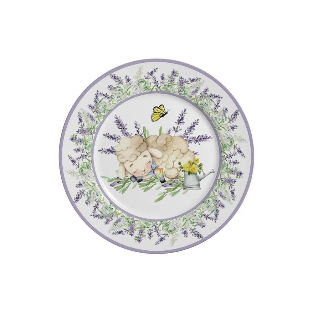 Conjunto com 6 Pratos de Sobremesa Blessed Easter Pascoa Ø21cm