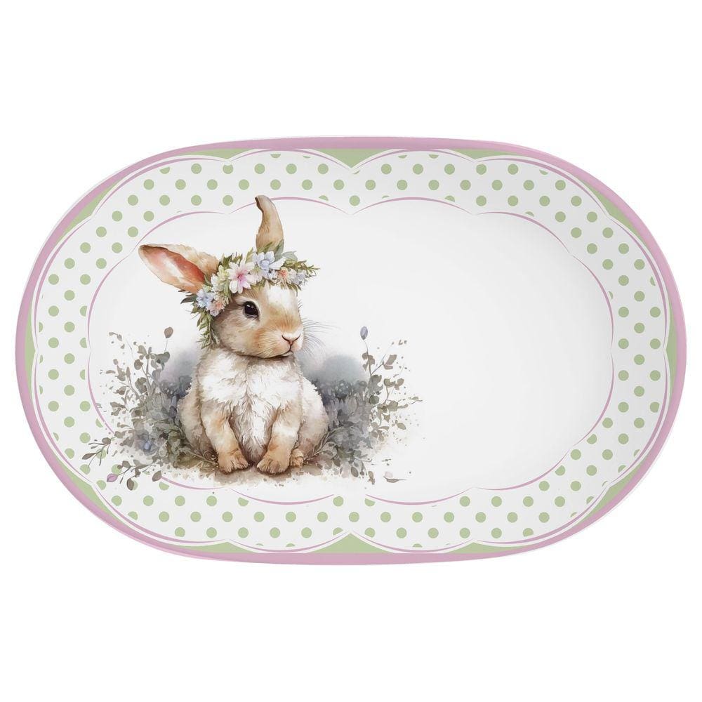 Travessa Coelha Agnes 34 cm em Cerâmica Alleanza