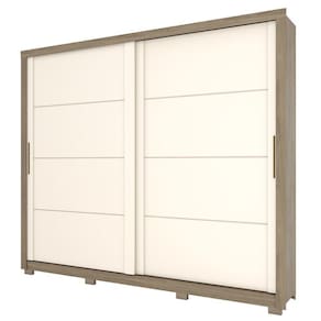 Guarda Roupa Casal 2 Portas 4 Gavetas Thor Rustico/Off White