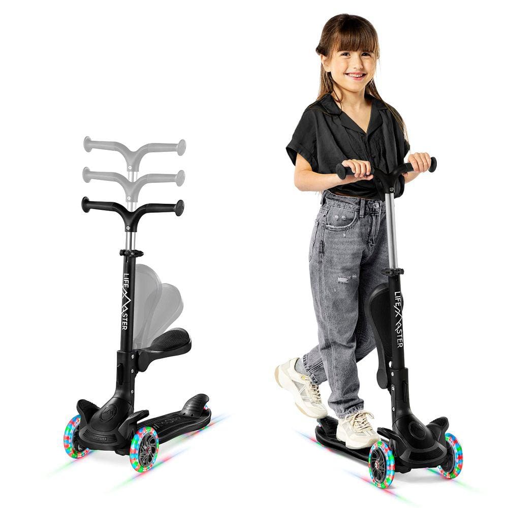 Luzes de LED com assento dobrável Kick Scooter Lifemaster Ki