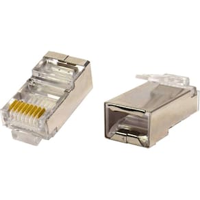 Conector Rj-45 8p8c Cat6 Blindado Pct Com 10pçs
