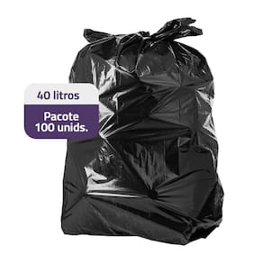 Saco De Lixo 40 Litros Reforçado 100 Unidades