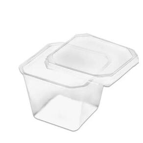 Pote Quadrado Com Tampa Com 20 250ml - Prafesta