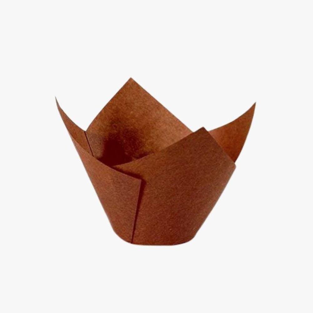 Forminha Tulipa Marrom Com 200 - Ecopack