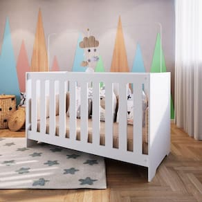 Berço 3 em 1 133x64,8cm Aconchego Completa Móveis Branco