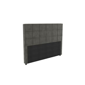 Cabeceira Mdp Estofada Veludo 160x120cm Cinza