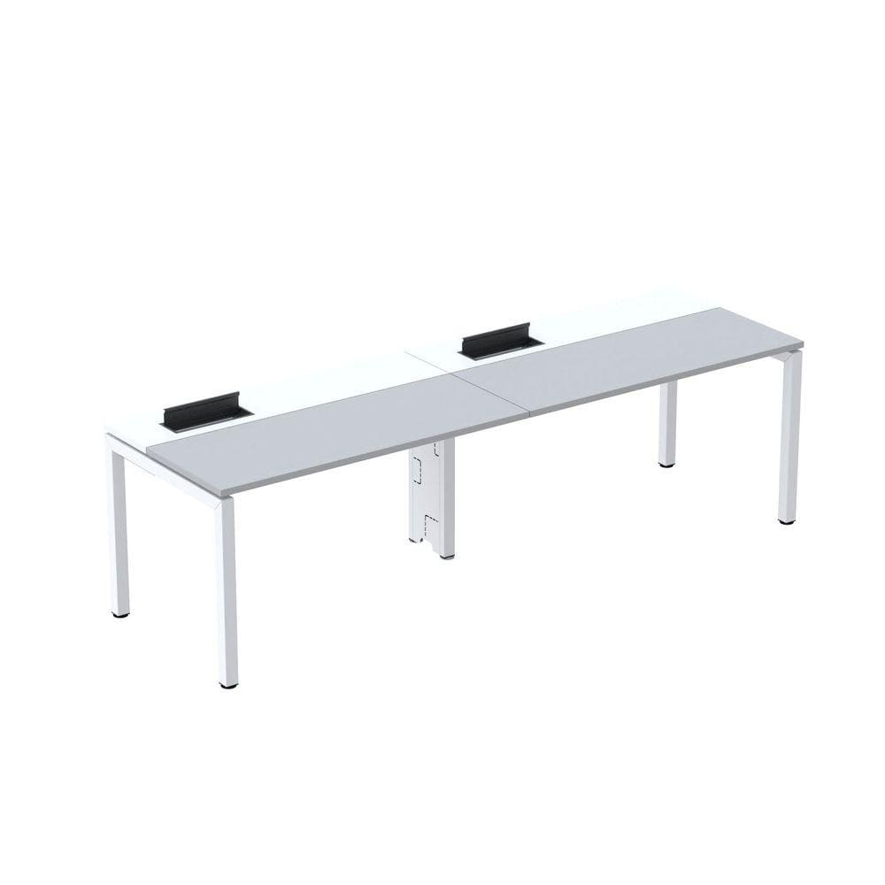 Mesa Plataforma para Coworking para 2 Pessoas 160x792 Psc160 Cinza/Branco