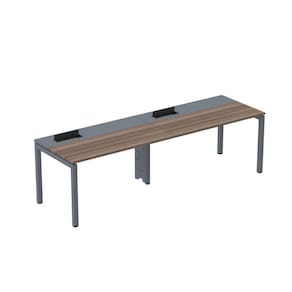 Mesa Plataforma para Coworking para 2 Pessoas 110x792 Psc110 Walnut/Grafito