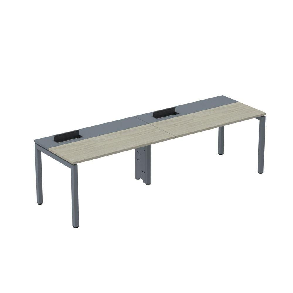 Mesa Plataforma para Coworking para 2 Pessoas 150x792 Psc150 Nogueira Casablanca/Grafito