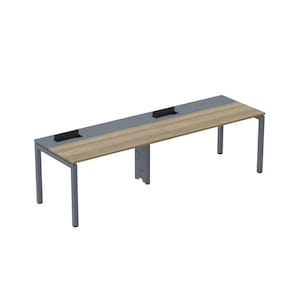 Mesa Plataforma para Coworking para 2 Pessoas 110x792 Psc110 Noce Marromle/Grafito