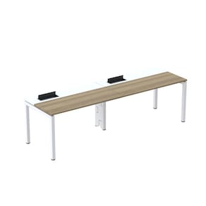 Mesa Plataforma para Coworking para 2 Pessoas 150x792 Psc150 Noce Marromlle/Branco