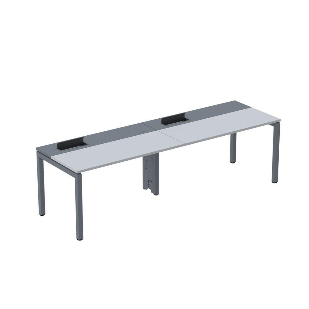 Mesa Plataforma para Coworking para 2 Pessoas 130x792 Psc130 Cinza/Grafito