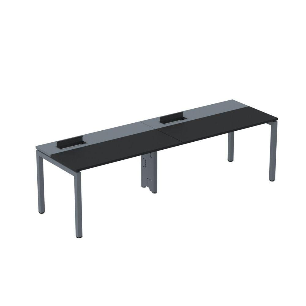 Mesa Plataforma para Coworking para 2 Pessoas 130x792 Psc130 Preto/Grafito