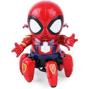 Robô Cool Spider com seis patas - Luzes coloridas