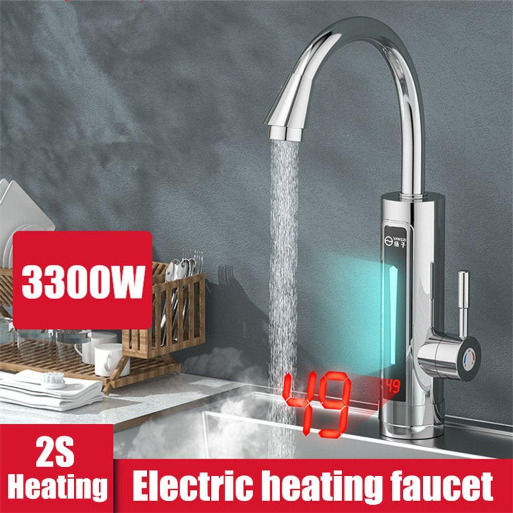 360 ° LED elétrico instantâneo água quente torneira banheiro cozinha fau