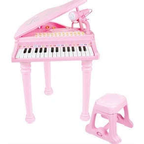 Kids Piano Mini Music Gift Crianças Musical Toy Piano Microfone Musical Instrumento Musical Tocando Brinquedo Conjunto Crianças Presentes Rosa Preto|