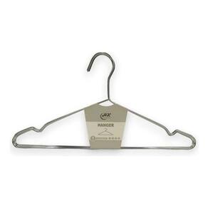 Kit 10X Cabides Ganhco De Roupas Aço Cromado Com Cavas